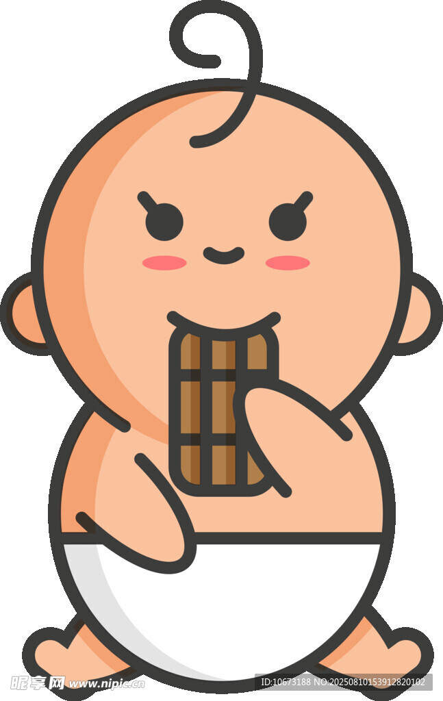 可爱宝宝吃巧克力