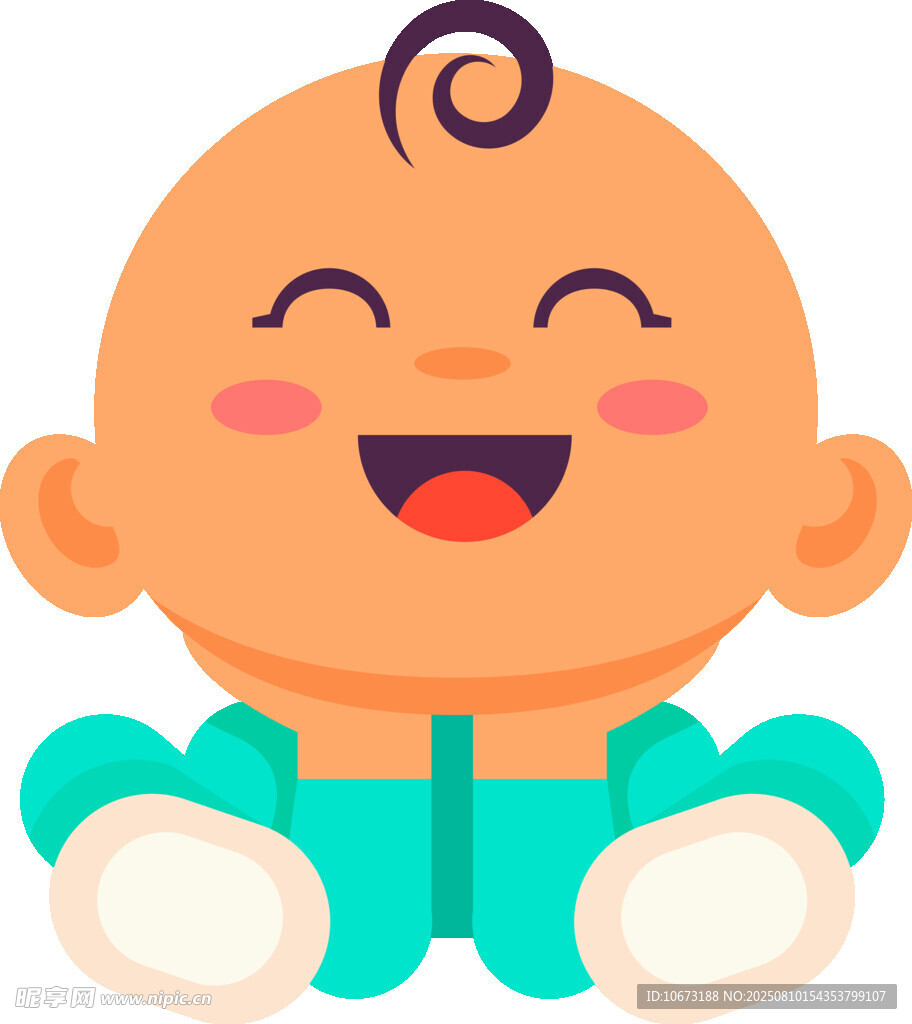 可爱微笑小婴儿