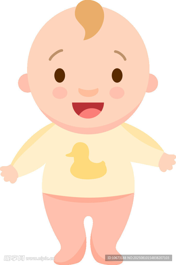 可爱小黄鸭图案婴儿形象