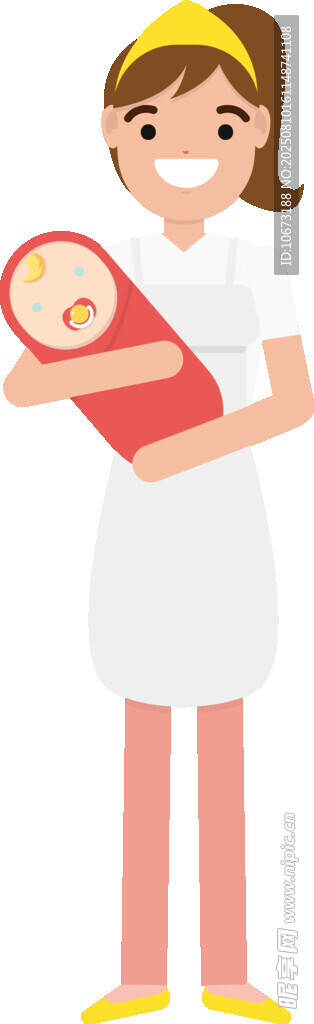 母亲怀抱新生婴儿
