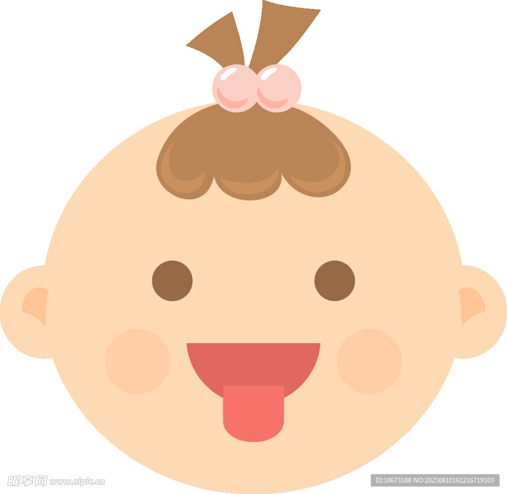 可爱吐舌小宝宝