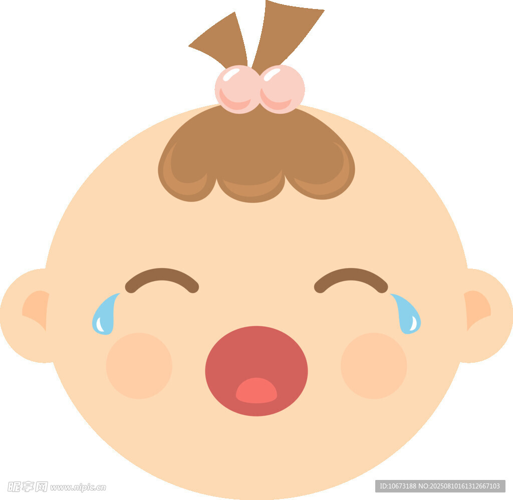 哭泣的可爱女婴
