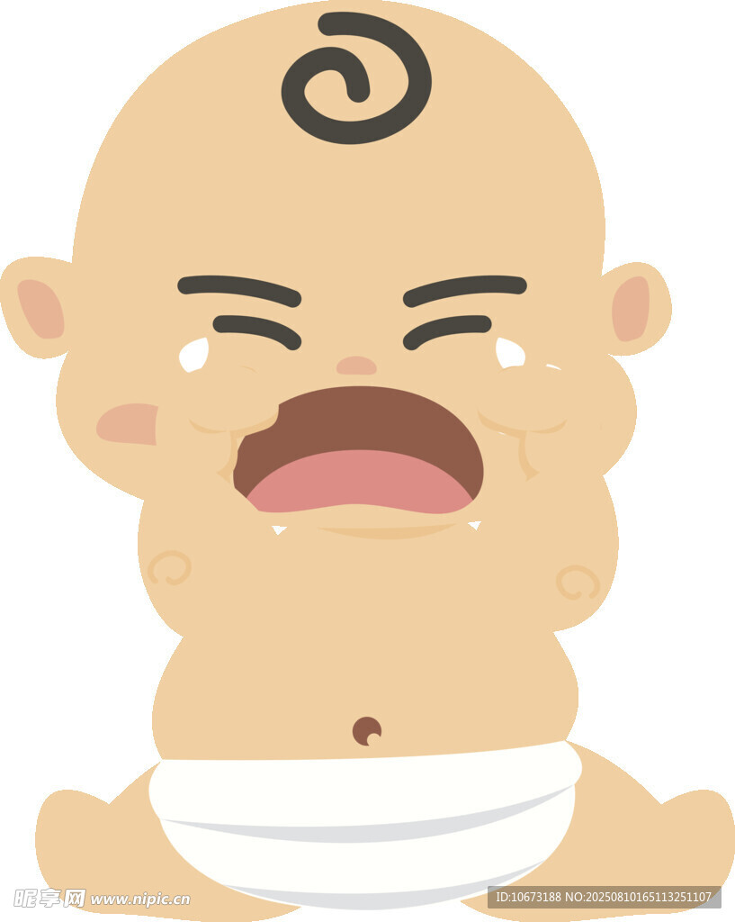 哭闹的小婴儿
