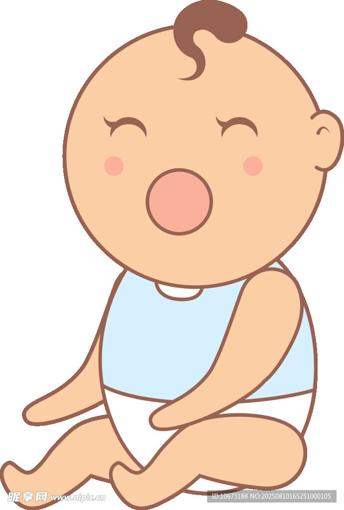 可爱宝宝开心坐立