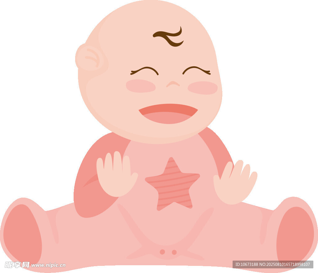 可爱微笑婴儿