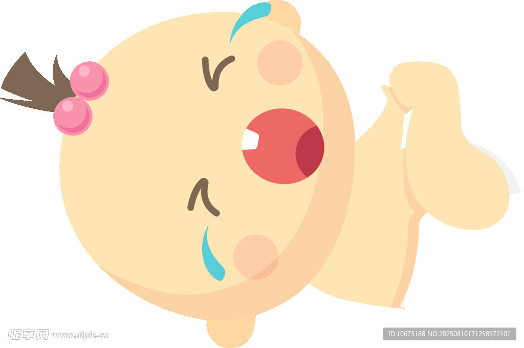 哭泣的卡通小宝宝