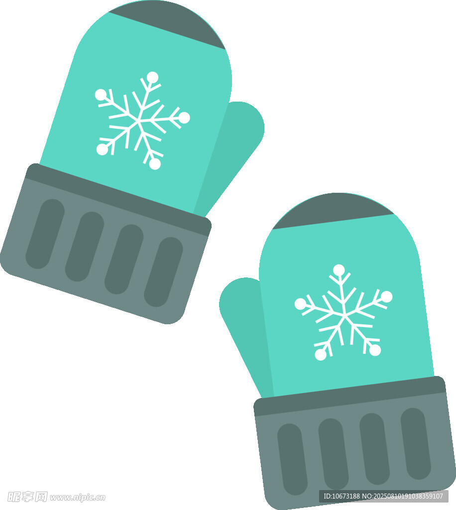 雪花图案保暖手套