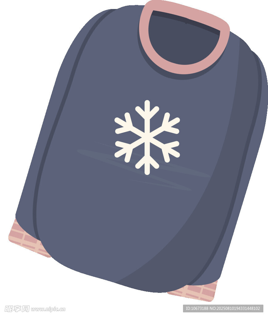 雪花图案保暖围兜