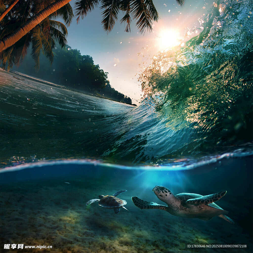 海面与海底的梦幻自然景