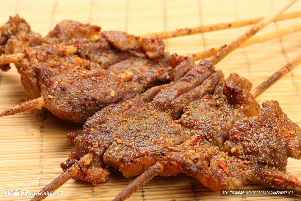 美味烤牛肉串