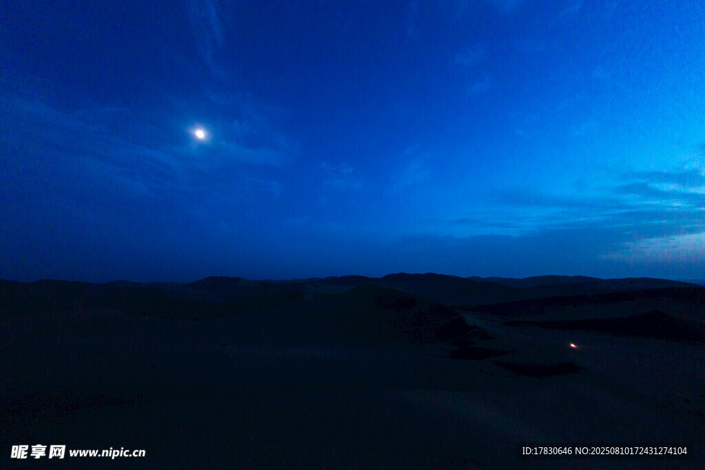 敦煌沙漠夜景