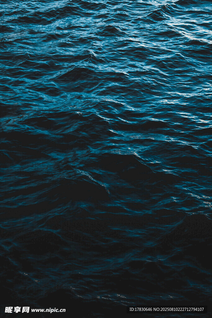 蓝色波纹海水
