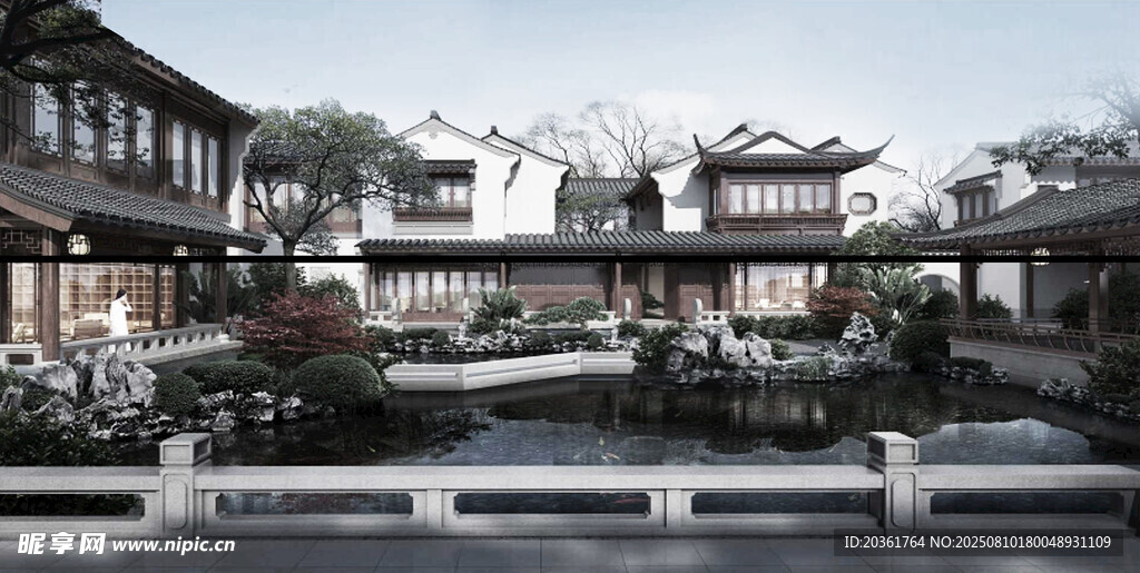 中式古典庭院景观