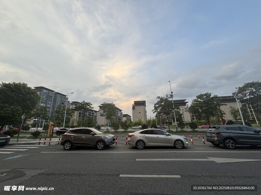 城市道路上行驶的车辆