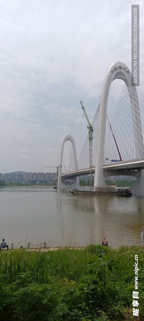 江边拱形大桥风景