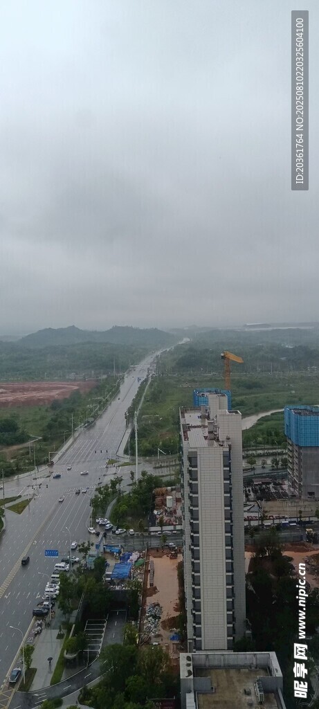 城市远景俯瞰景观