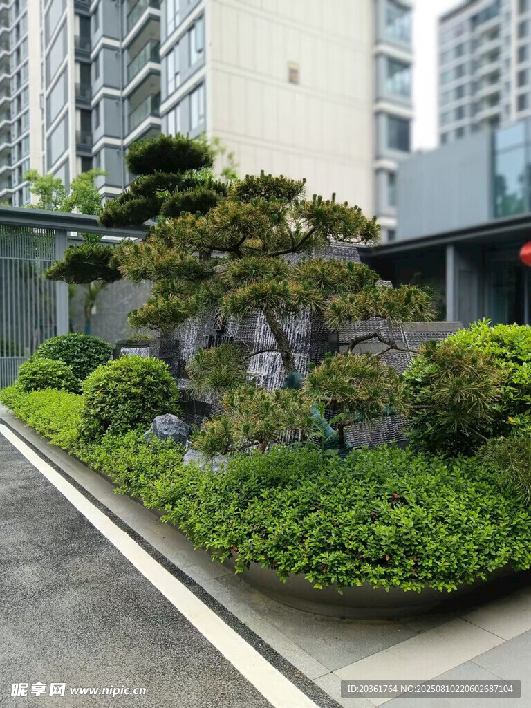 精致城市园林景观一角