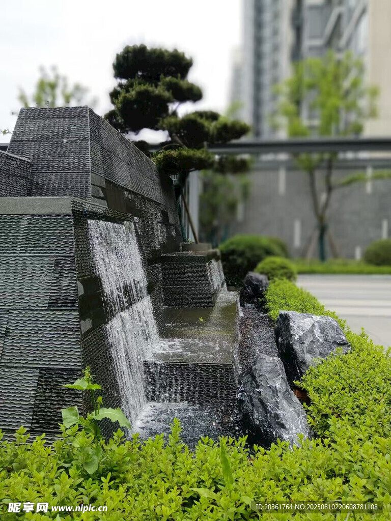 庭院中式流水景观小品