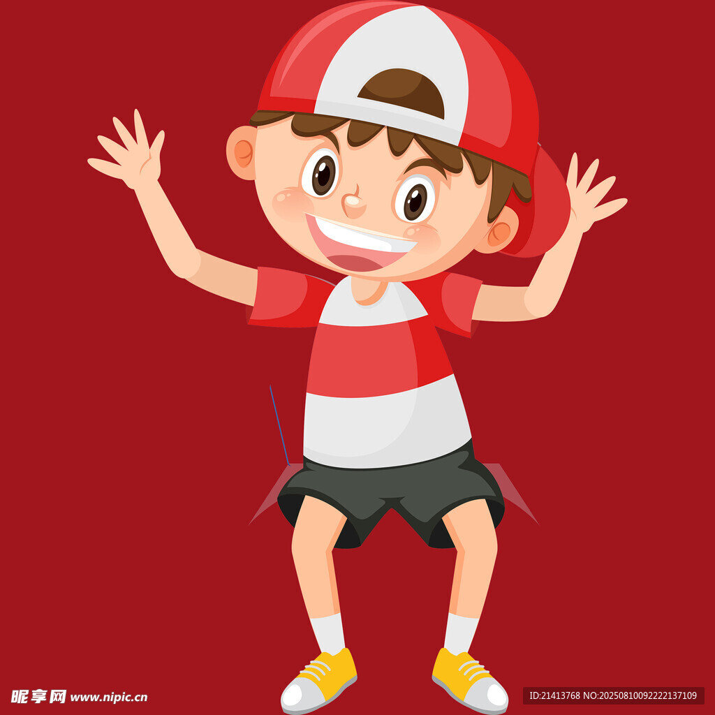 欢乐男孩活力跳跃