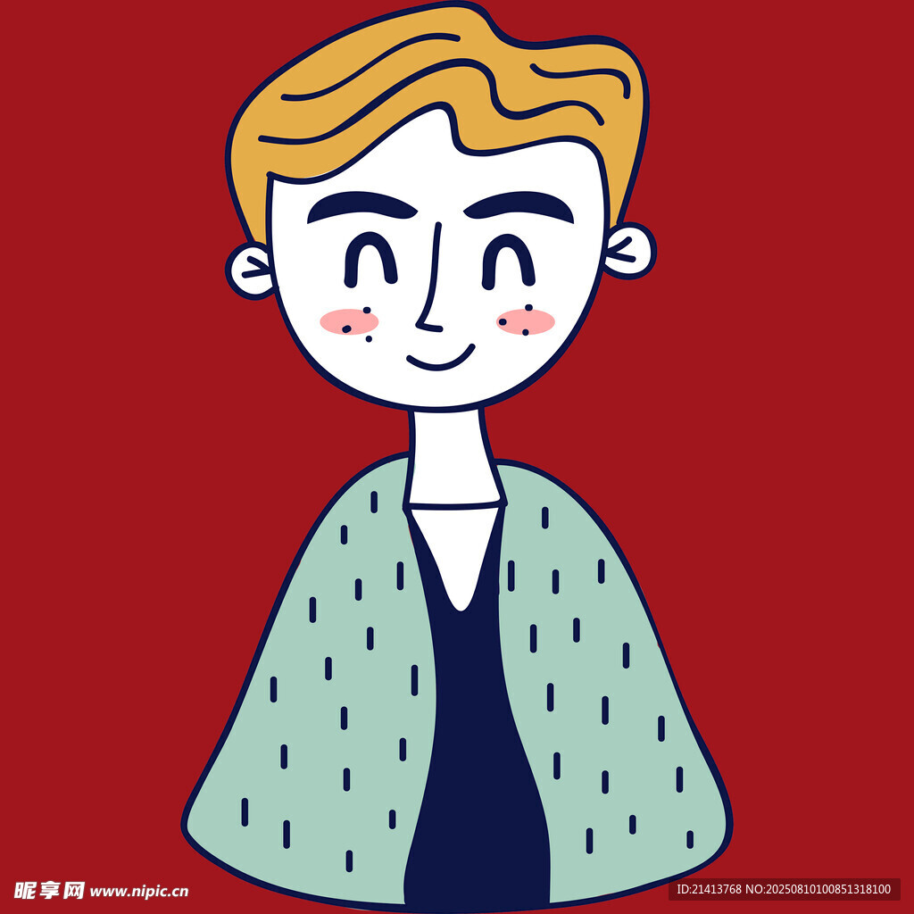 穿披风的卡通金发男子