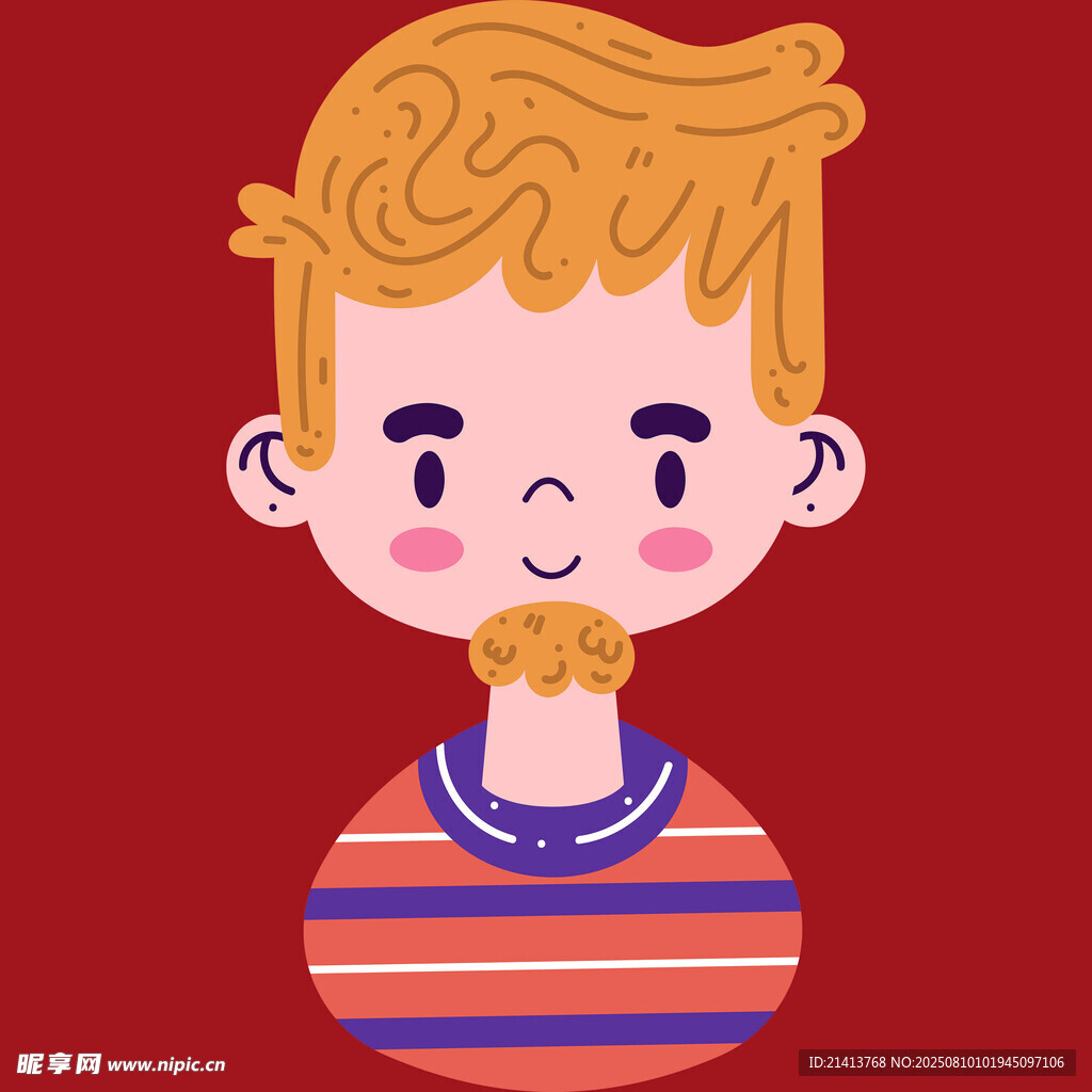 吃面包的小男孩