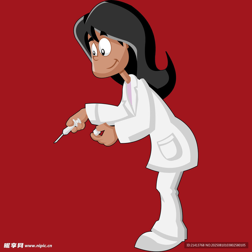 白衣女孩手持针筒准备注射