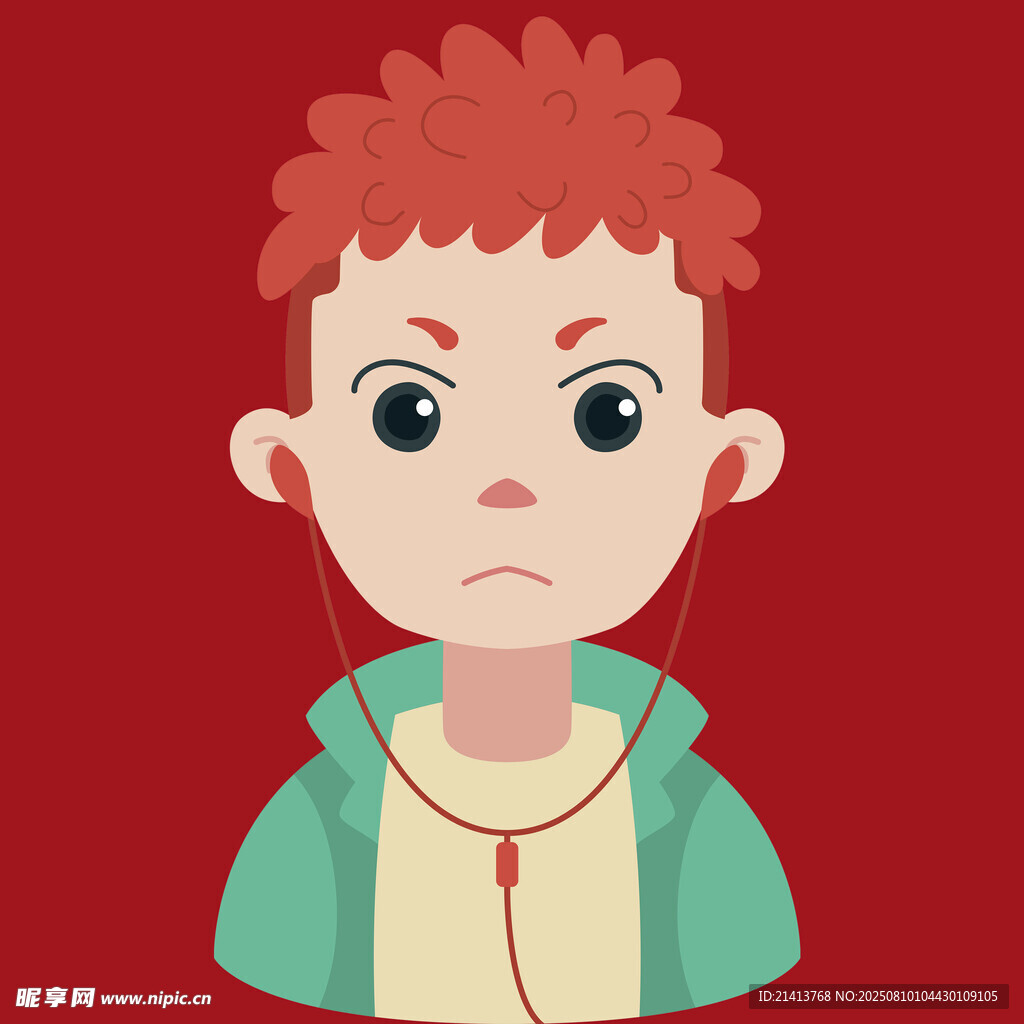 愤怒的红发小男孩