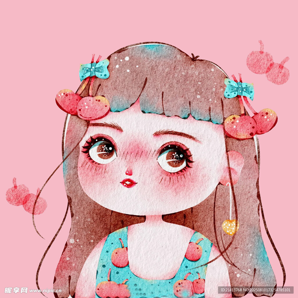 梦幻可爱的卡通女孩形象