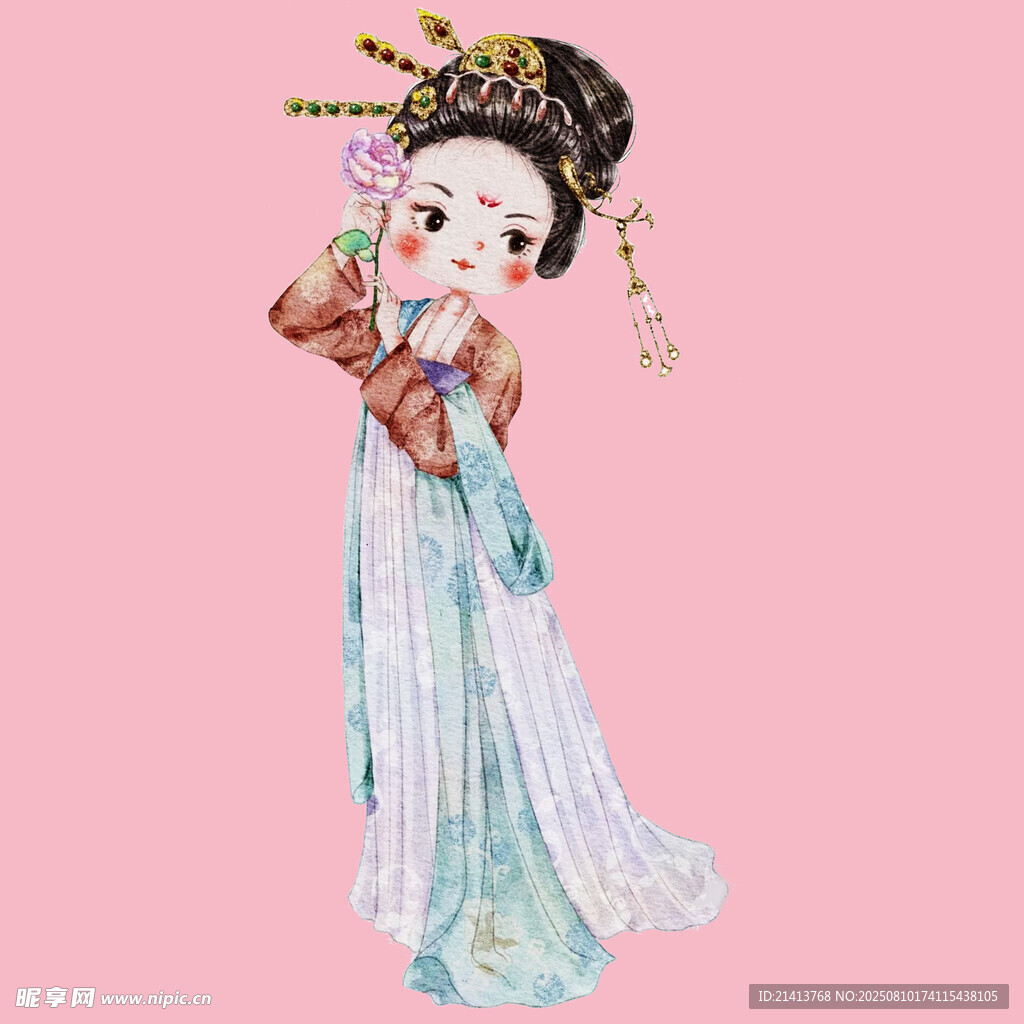 古典汉服仕女手绘图