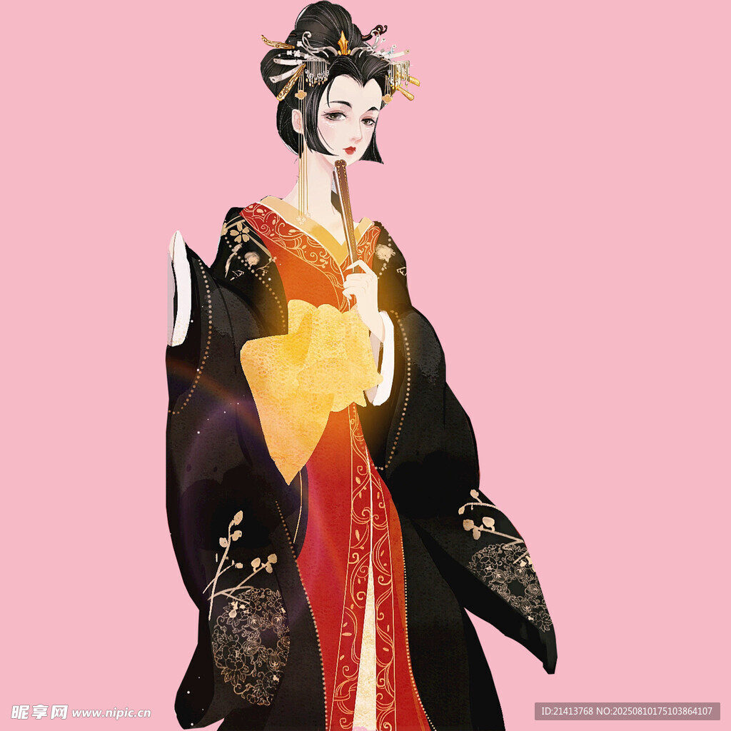 唐代华丽服饰仕女形象
