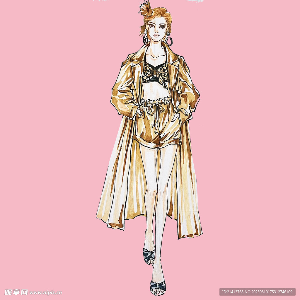 复古风格时尚女性服饰设计