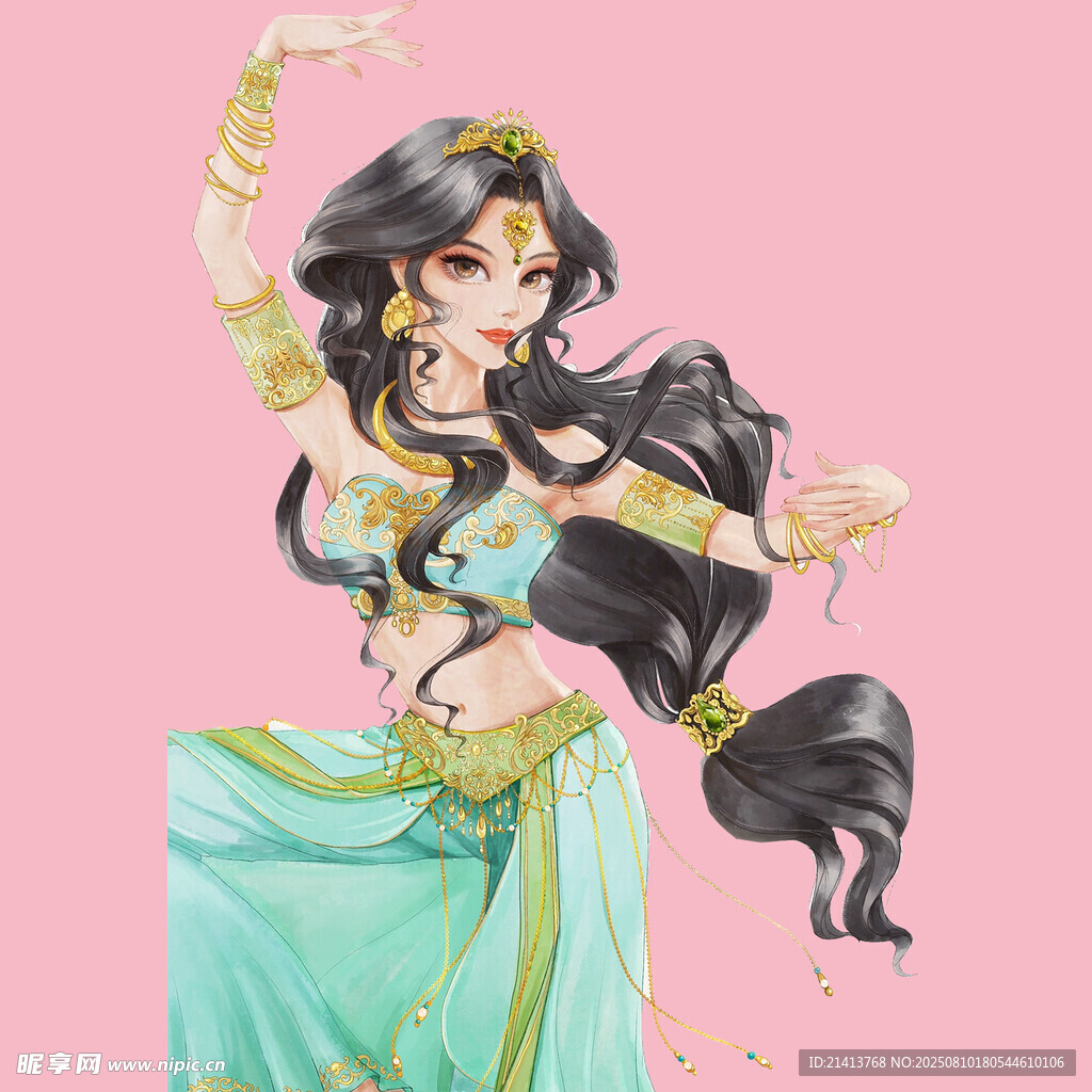 舞动的异域风情美女