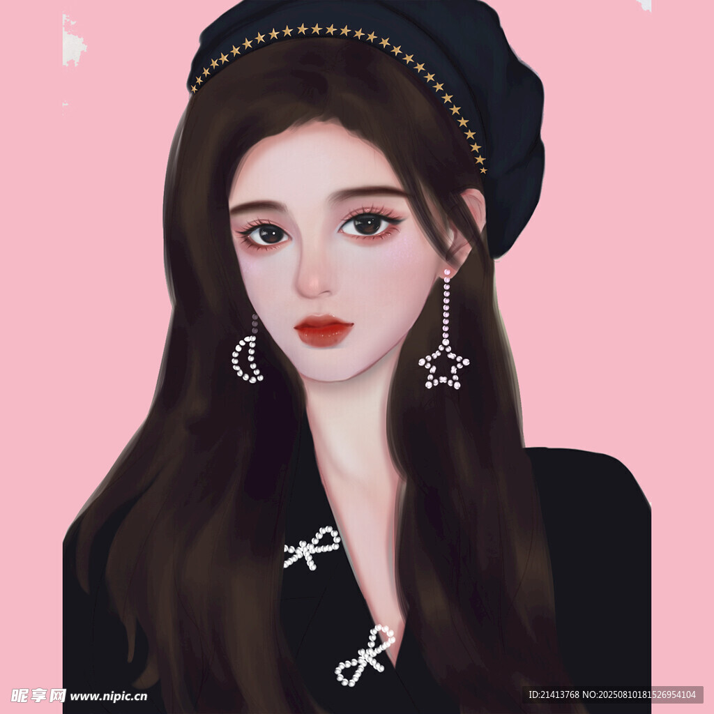 时尚酷感女孩插画形象