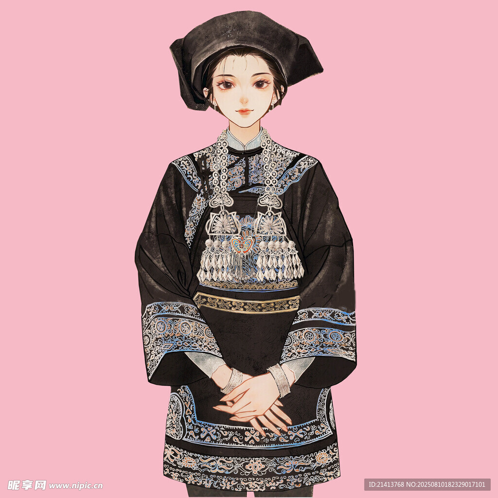 清代传统服饰女性形象