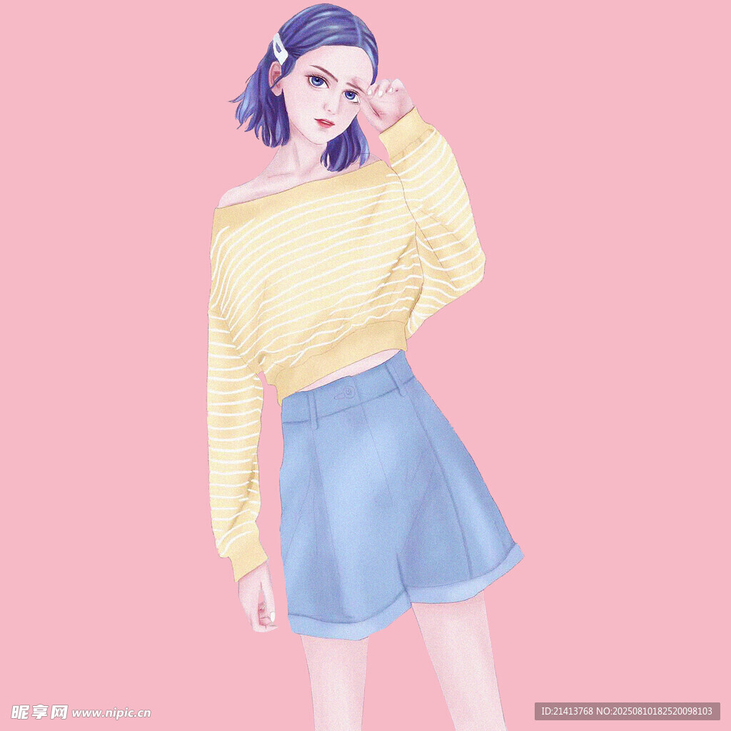 时尚少女穿搭展示