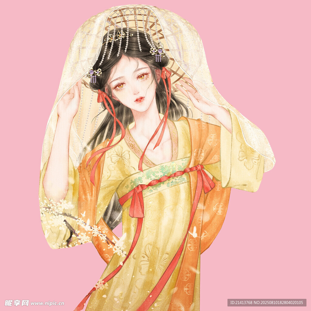 古风汉服女子优雅起舞
