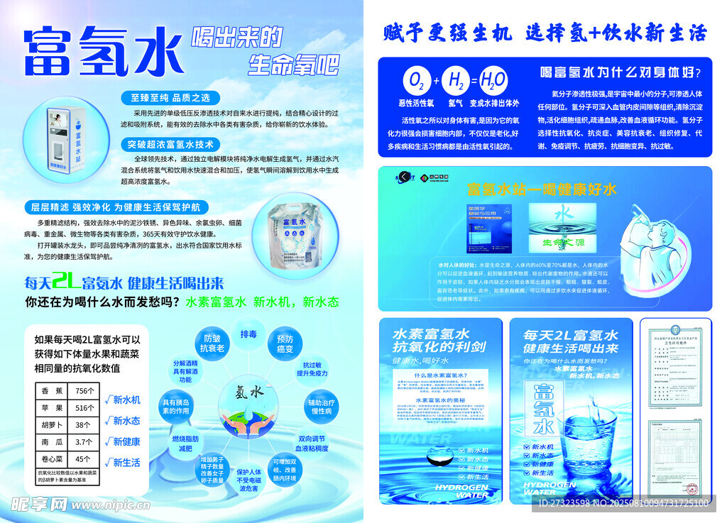 富氢水宣传单