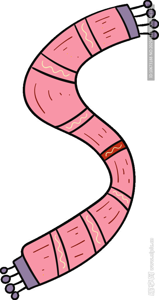 粉色条纹围巾插画