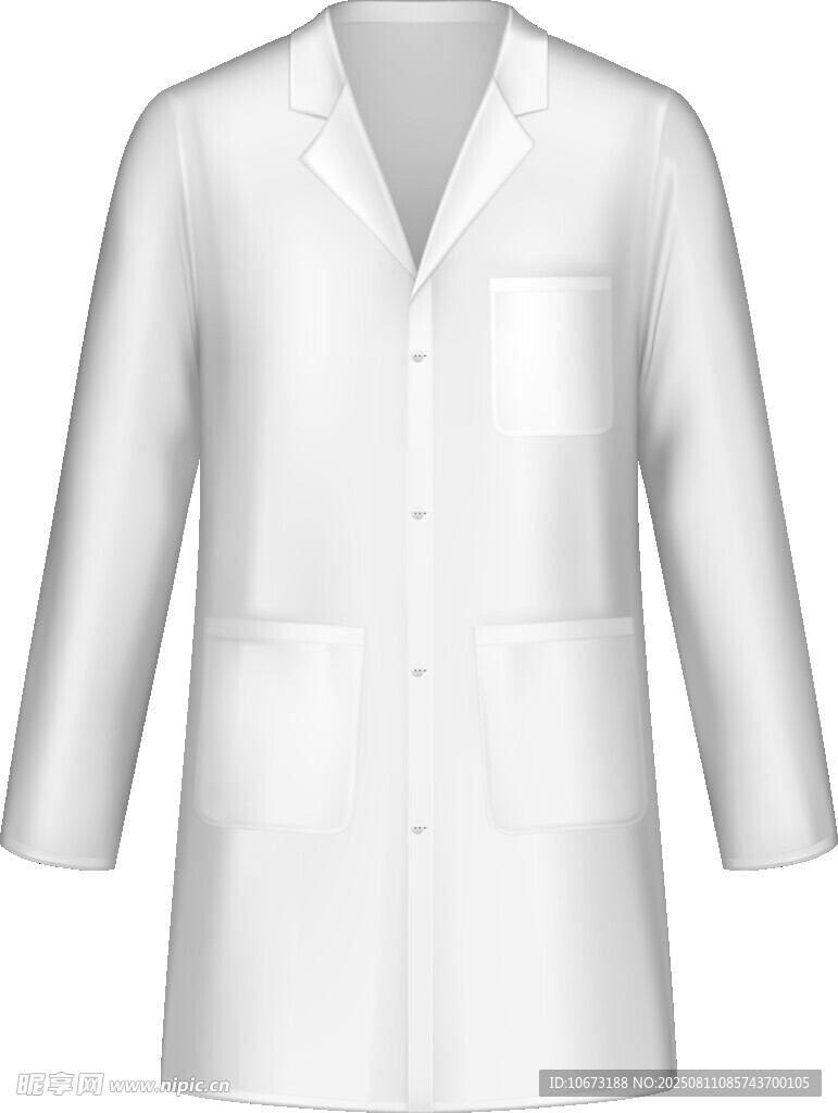 白色长款医生工作服
