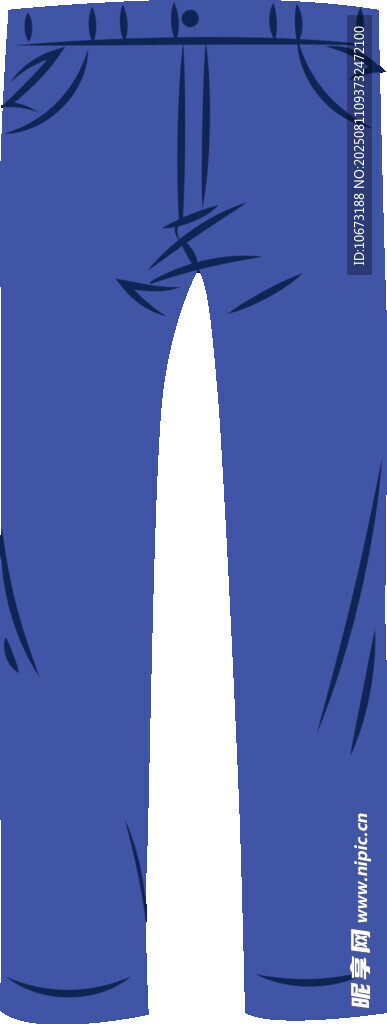 蓝色休闲长裤设计图