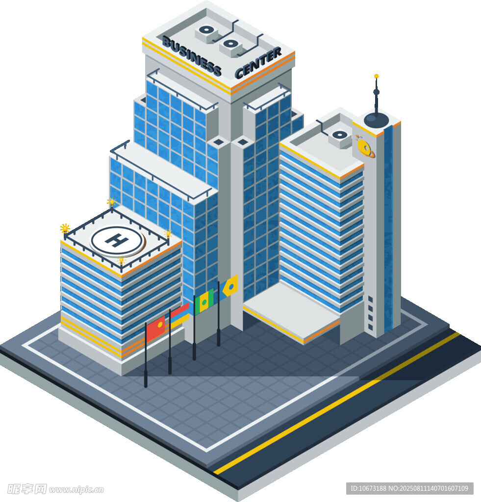 现代都市摩天大楼建筑群