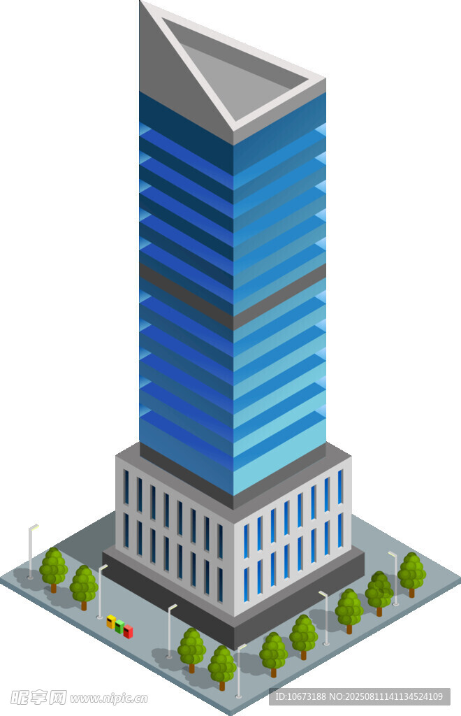现代高楼大厦建筑模型