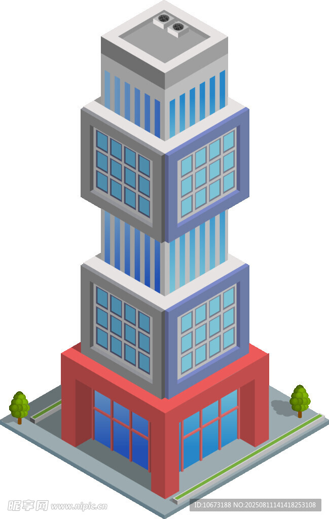 现代立体建筑模型展示