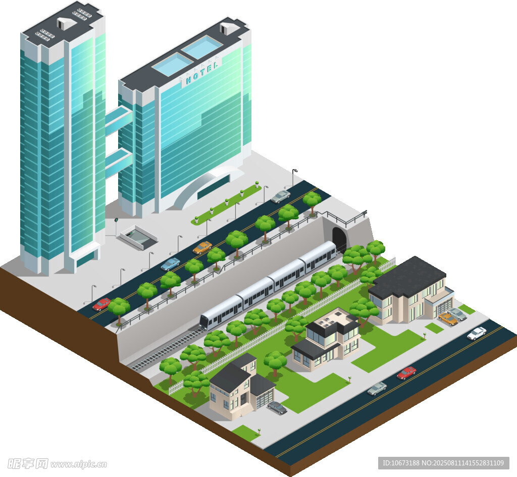 城市建筑景观立体效果图