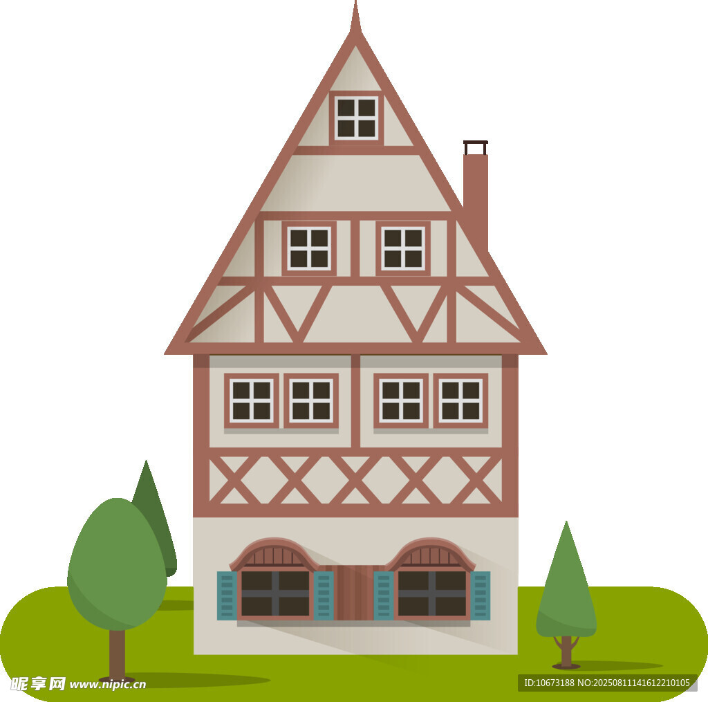 童话风木质小屋