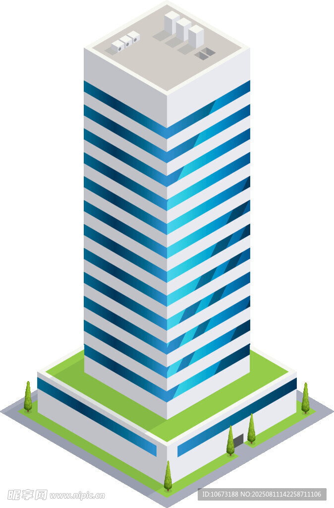 现代高楼大厦建筑模型