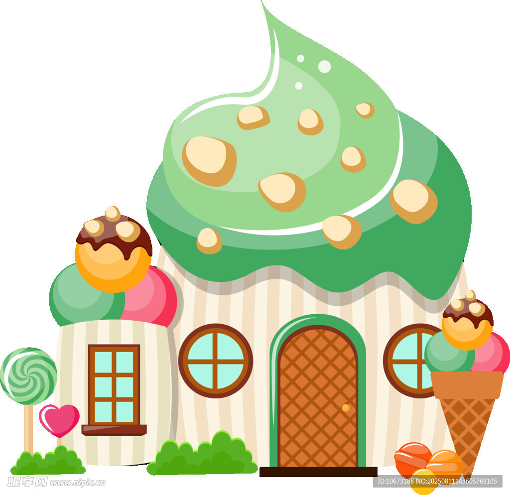 可爱冰淇淋主题小屋