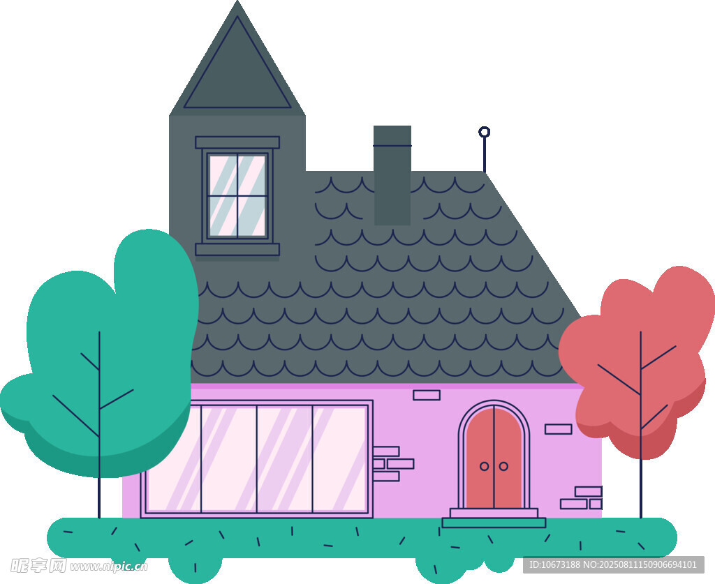 彩色温馨小屋