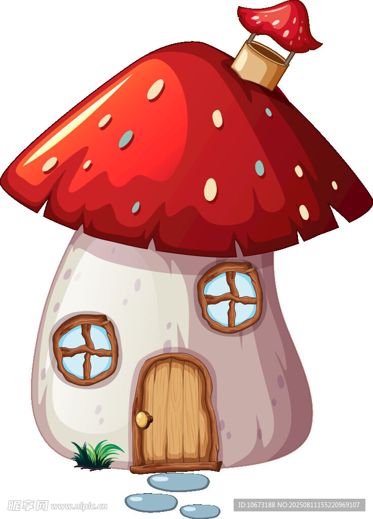 蘑菇形状的童话小屋