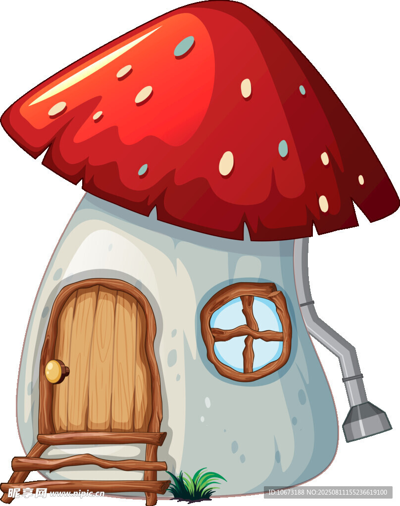 蘑菇形状的可爱小屋